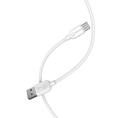 Cable 2.4A 1m USB - USB-C Borofone BX14 white