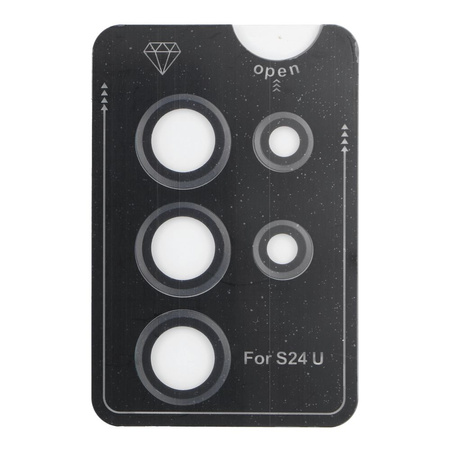 Osłona aparatu PROTECTOR 9H + aplikator do SAMSUNG S24 ULTRA czarna