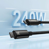 Kabel USB C - USB C 480Mb/s 240W 1m Baseus Tungsten Gold CAWJ040101 - czarny