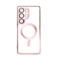 Etui Electroplated Case z MagSafe galwanizowane na iPhone 16e - różowe