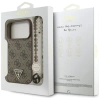 Etui Guess 4G Strap Triangle Logo MagSafe na iPhone 17 Pro - brązowe