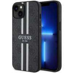 Guess GUHMP14SP4RPSK iPhone 14 6,1&quot; schwarz/schwarzes Hardcase 4G bedruckte Streifen MagSafe