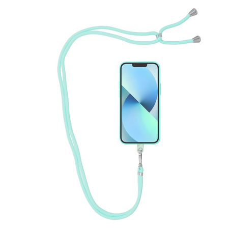 Zawieszka SWING do telefonu z regulacją długości / długość sznura 165cm (max 82,5cm w pętli) / na ramię lub szyję - jasnozielony