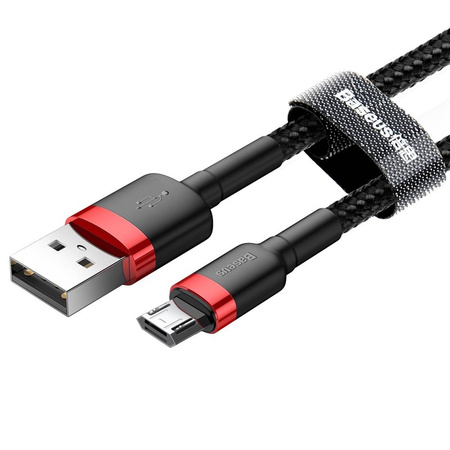 Baseus Cafule Cable - Dwustronny kabel połączeniowy micro USB na USB QC 3.0, 2.4 A, 1 m (czerwony/czarny)