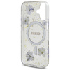 Original Handyhülle IPHONE 16 Guess Hardcase Resin Flowers Glitter MagSafe violett