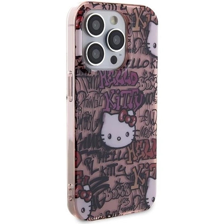 Hello Kitty IML Tags Graffiti case for iPhone 15 Pro Max - pink