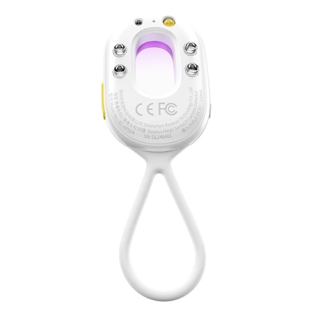 Baseus Heyo Series II Hidden Camera Detector with Alarm and Mini Flashlight + Baseus Simple USB-A - USB-C Cable - White