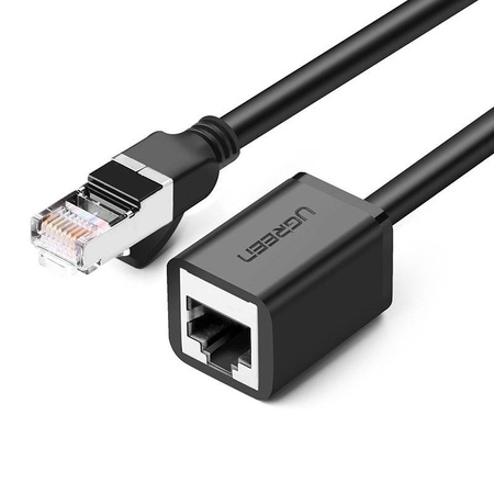 Ugreen przedłużacz kabel internetowy Ethernet RJ45 Cat 6 FTP 1000 Mbps 0,5 m czarny (NW112 11278)