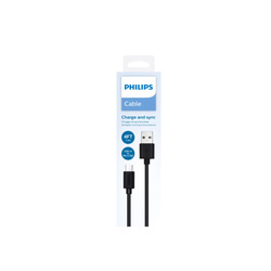 PHILIPS KABEL USB DO USB MICRO  CZARNY 1,2M  4FT DLC3104U/00