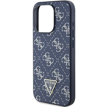 Original Handyhülle APPLE IPHONE 15 PRO Guess Hardcase 4G Triangle Metal Logo (GUHCP15LPG4GPB) blau