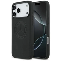 Mercedes Leather Vintage Logo MagSafe Case for iPhone 17 Pro Max - Black