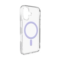 Puro Lite Mag TPU+PC Case Compatible with MagSafe for iPhone 17 - Transparent with Pink Ring