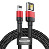 Baseus kabel Cafule USB - Lightning 1,0 m 2,4A czerwono-czarny dwustronne USB