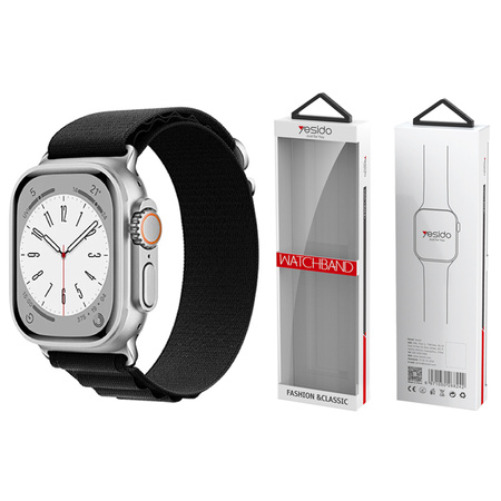 Yesido WB24 Pasek Sportowy Apple Watch Loop 42/44/45 BLACK/CZARNY