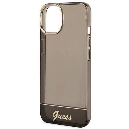 Oryginalne Etui IPHONE 14 PLUS Guess Hardcase Translucent czarne
