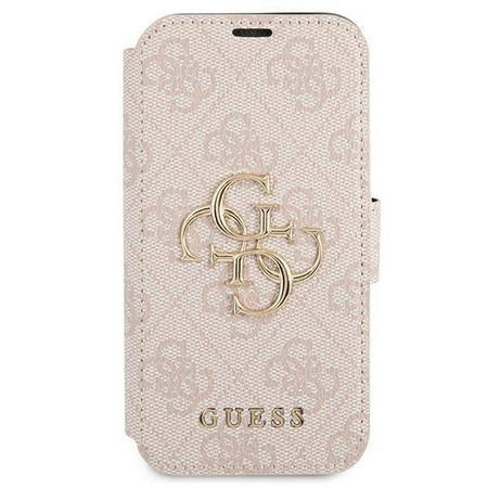 Guess etui do iPhone 13 Pro Max 6,7" GUBKP13X4GMGPI różowy book case 4G Big Metal Logo