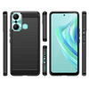 Carbon Case Hülle für Infinix Hot 20 Play flexible Silikon-Carbon-Hülle schwarz