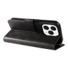 Leather Book Case für iPhone 16 Pro Max – Schwarz