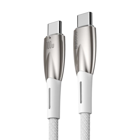 Baseus Glimmer Series Fast Charging Cable USB-C 480Mbps PD 100W 2m White