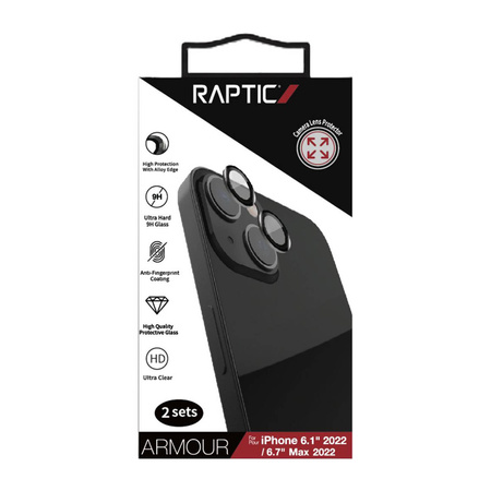 Raptic X-Doria Armor Camera Glass iPhone 14 Plus gehärtetes Glas für Rückfahrkamera