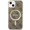 Guess GUHMP14SP4RPSW iPhone 14 6.1&quot; brown/brown hardcase 4G Printed Stripes MagSafe