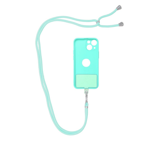 Zawieszka SWING do telefonu z regulacją długości / długość sznura 165cm (max 82,5cm w pętli) / na ramię lub szyję - jasnozielony