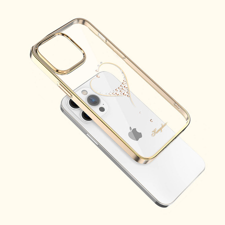 Kingxbar Wish Series Hülle für iPhone 14 Plus, verziert mit goldenen Kristallen