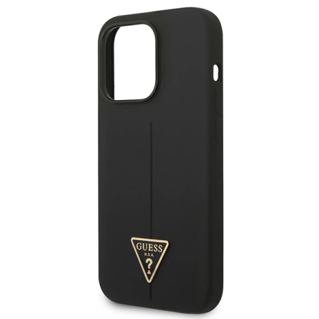 Guess GUHCP14XSLTGK iPhone 14 Pro Max 6.7&quot; black/black hardcase Silicone Triangle