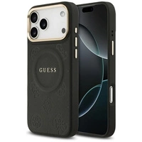 Guess Peony Hot Stamp MagSafe Case for iPhone 17 Pro Max - Black