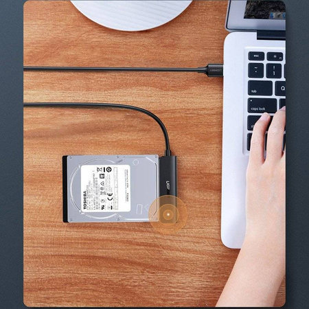 Ugreen adapter przejściówka dysku HDD SSD 2,5'' SATA III 3.0 - USB Typ C 3.2 Gen 1 (SuperSpeed USB 5 Gbps) czarny (70610 CM321)
