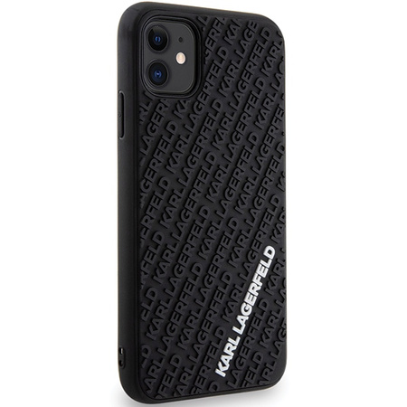 Etui Karl Lagerfeld 3D Rubber Multi Logo do iPhone 11 / Xr - czarne