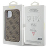 Guess 4G Metal Gold Logo case for iPhone 15 - brown