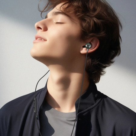 Acefast L5 Kabelgebundene In-Ear-Kopfhörer USB-C 1,2 m - Schwarz