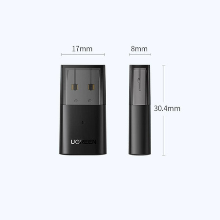 Adapter USB UGREEN Bluetooth 5.0 do PC / PS / Switch (czarny)