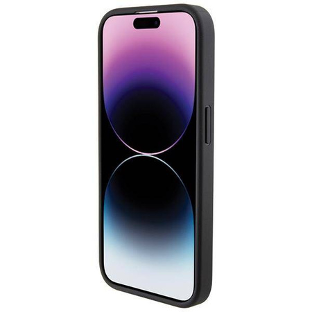 Etui BMW Grip Stand Smooth & Perforated na iPhone 15 Pro - czarne