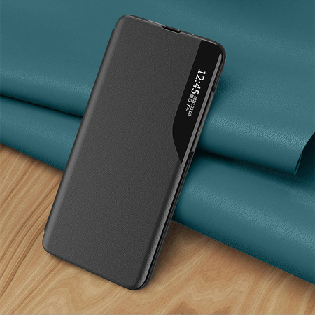 Eco Leather View Case elegante Hülle mit Flipcover und Standfunktion für Samsung Galaxy S22+ (S22 Plus) blau