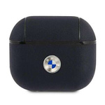 Original Case APPLE AIRPODS PRO 2 BMW Cover Geniune Leather Silver Logo (BMAP2SSLBK) black