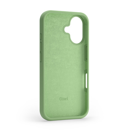 Nakładka Etteri Silicone Case do iPhone 16 6,1" jasnozielona
