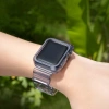 Silicone Band Strap Bracelet Case Strap Light Set for Apple Watch 38mm - Black