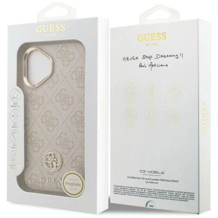 Guess 4G Strass Logo MagSafe Case for iPhone 17 - Pink