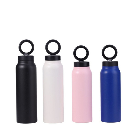 Butelka / bidon na wodę metal z uchwytem kompatybilnym z Magsafe 950ml czarny