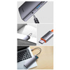 Baseus Metal Gleam wielofunkcyjny HUB USB Typ C 12w1 HDMI / DP / USB Typ C / minijack 3.5mm / RJ45 / SD (WKWG020213)