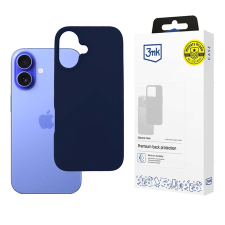 Apple iPhone 16 - 3mk Silicone Case Dark Navy