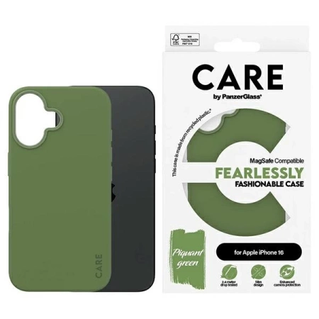CARE by PanzerGlass Fashion Case iPhone 16 6.1&quot; green/green MagSafe 1385