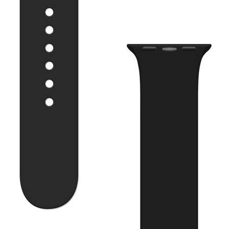 Silikonarmband APS Silikon Uhrenarmband Watch / SE (45/44 / 42mm) Armband Uhrenarmband Schwarz