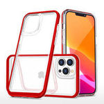 Klare 3in1 Hülle für iPhone 14 Pro Max Silikonhülle mit Rahmen rot