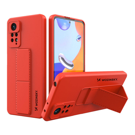 Wozinsky Kickstand Case Silikon Ständer Cover für Xiaomi Poco X4 Pro 5G Rot