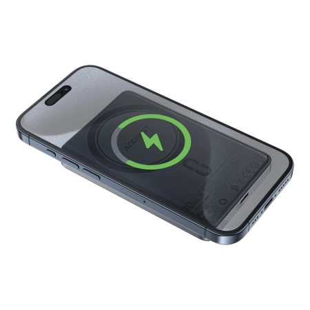 Acefast M12-10000 PD20W Powerbank Ultra-Slim, MagSafe-kompatibel – Schwarz