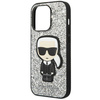 Karl Lagerfeld KLHCP14XGFKPG iPhone 14 Pro Max 6.7&quot; Hardcase silber / silber Glitter Flakes Ikonik