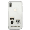 Oryginalne Etui IPHONE XS MAX Karl Lagerfeld Hardcase Karl&Choupette (KLHCI65CKTR) transparentne